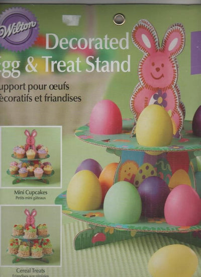 Decorated egg and treat stand