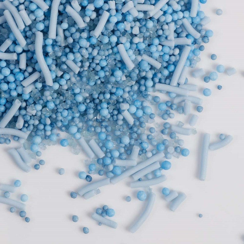 Sprinkle Rice Blue Gobake natural colours sprinkle medley Blue 85g - Kiwicakes