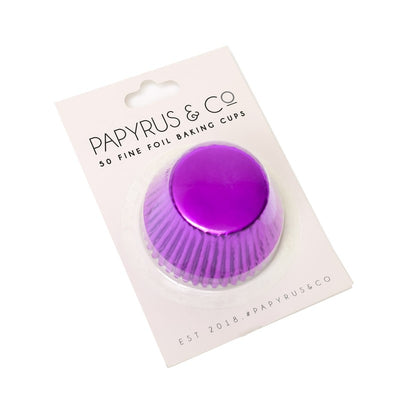 Foil baking cups Purple 50mm x 35mm (50) cupcake papers
