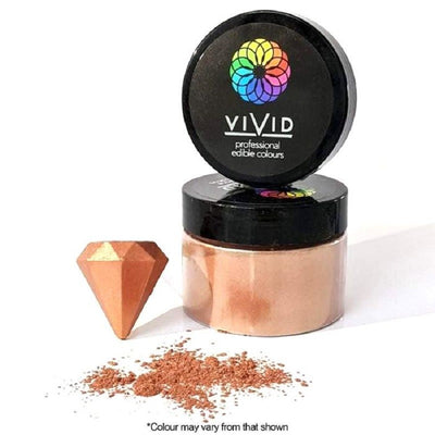 Vivid Rose Gold Large 50g pot Edible Metallic lustre dust