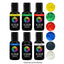 Vivid 6 pack gel paste food colouring 21g bottles Primary Colours (Yellow, Green, Red, Blue, Black, White)