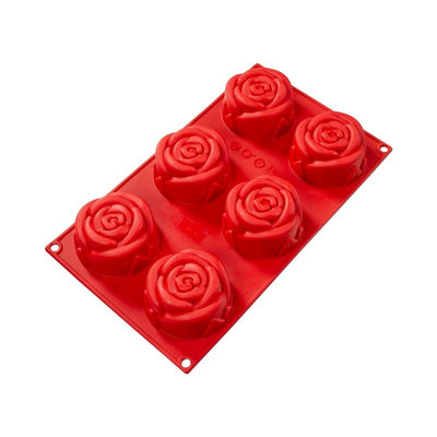 Silicone mould by Fat Daddios Roses 6 cavities