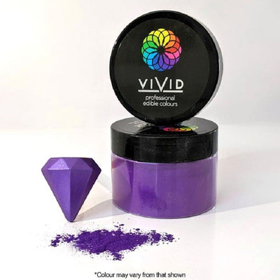 Vivid Royal Purple Large 50g pot Edible Metallic lustre dust