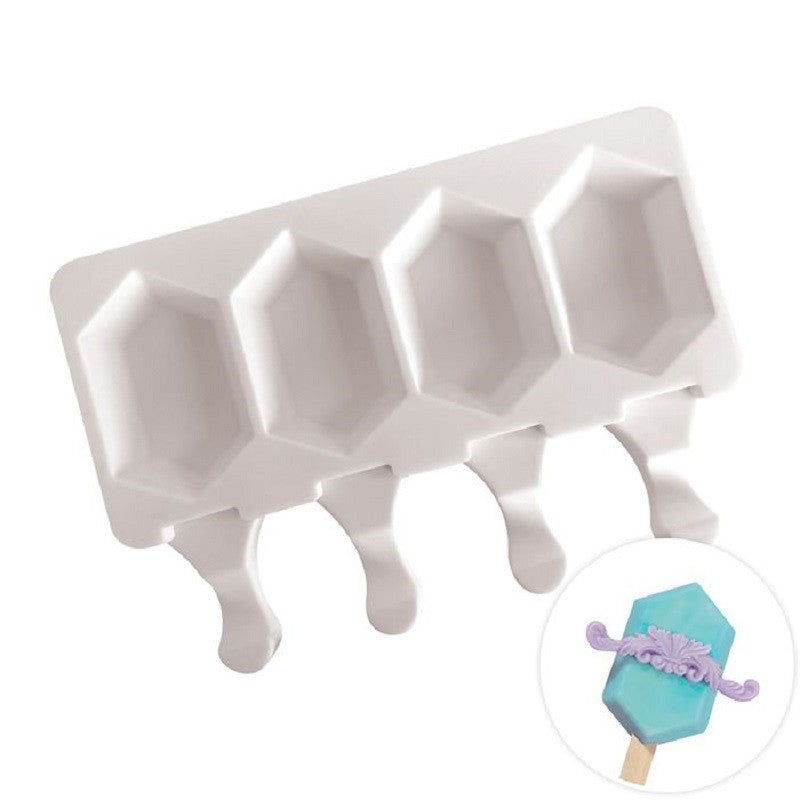 Ice cream Popsicle silicone mould Hexagonal