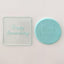 a clear acrylic happy anniversary debosser. Along with a fondant example made from it