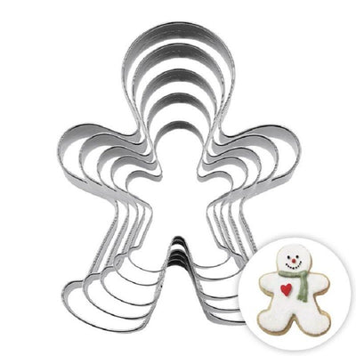Nesting set of 5 gingerbread men cookie cutters Make great snowmen too