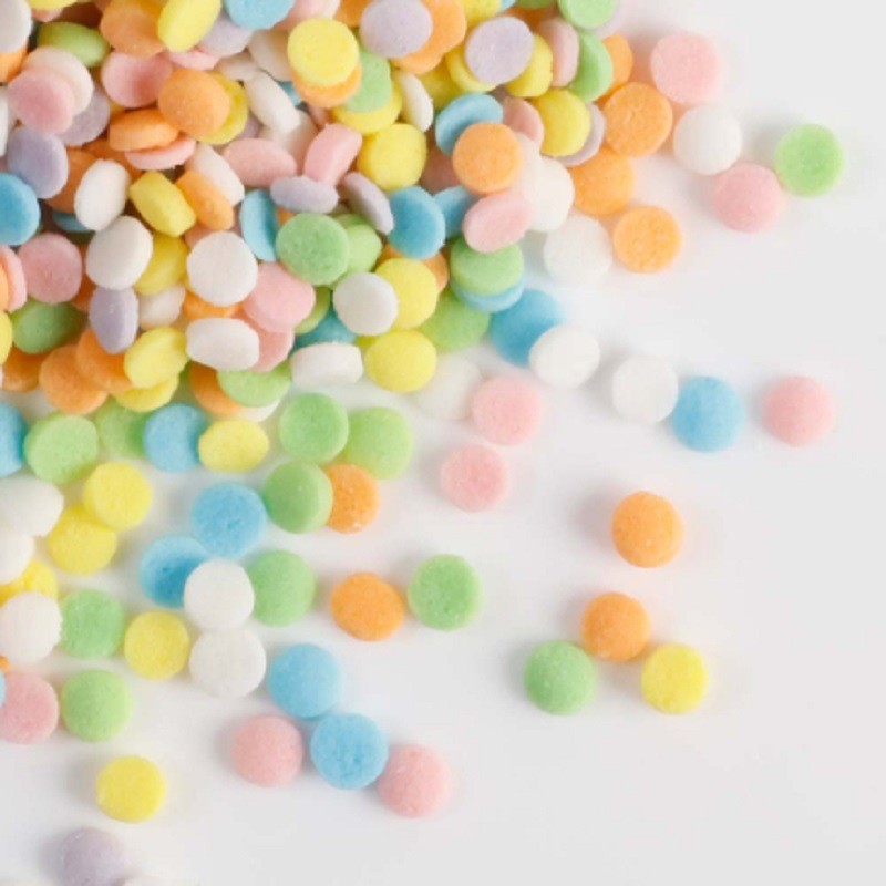 Pastel Rainbow confetti 3mm mini sprinkles by GoBake