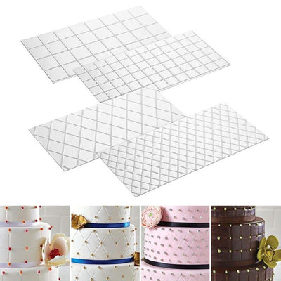 Diamond quilted and square quilting impression mat set of 4