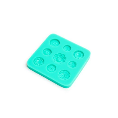 Button and flower centres silicone mould