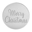 Merry Christmas Style 1 ROUND MIRROR TOPPER Silver