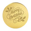 Merry Christmas Style 2 ROUND MIRROR TOPPER Gold