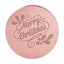 Merry Christmas Style 2 ROUND MIRROR TOPPER Rose Gold