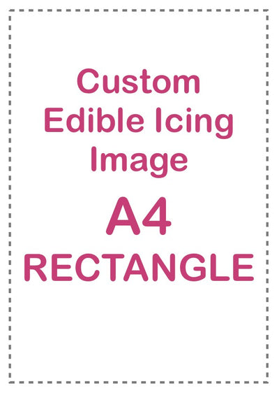 Custom edible icing A4 RECTANGLE Two or more images per page