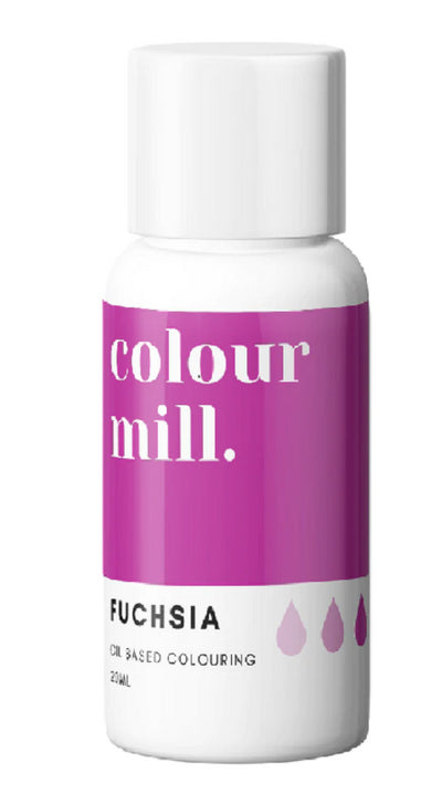 Fuchsia oil based food colouring bottle