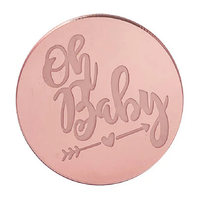 Oh Baby ROUND MIRROR TOPPER Rose Gold