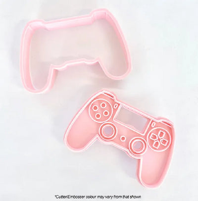 Gaming video game controller cookie cutter and embosser set style no 2