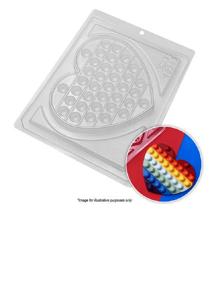 Heart pop it chocolate mould 1 piece