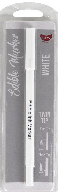 Edible White twin tip marker pen by Gobake