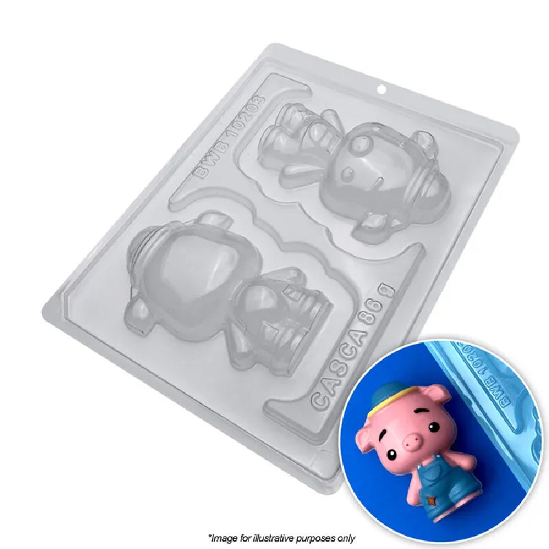3d pig chocolate mould