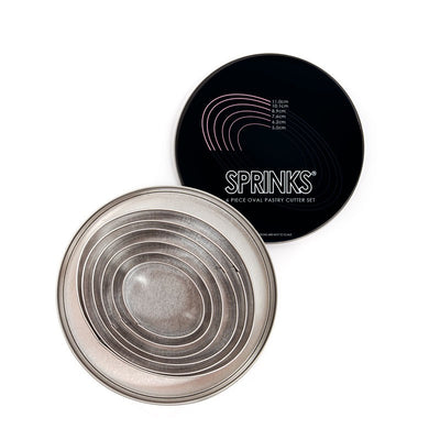 Nesting set 6 cookie or fondant cutters Oval