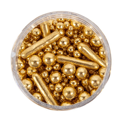 Bubble and bounce Shiny Gold sprinkles and pearls by Sprinks