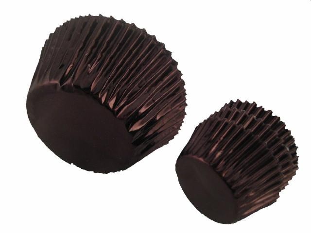 Foil baking cups brown 50mm x 35mm (25) cupcake papers