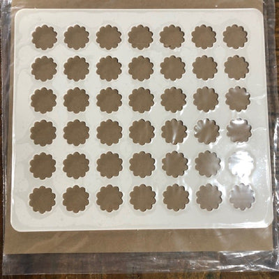 Scalloped Round chablon silicone mat