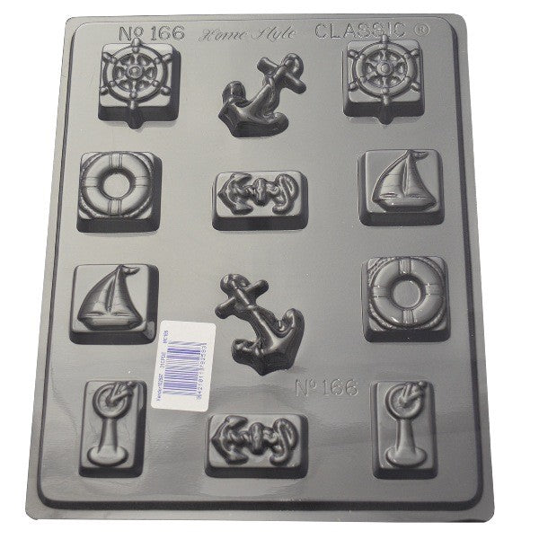 Nautical shapes Yacht and anchor chocolate mould