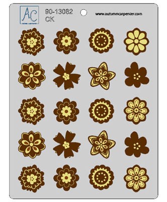 Flowers daisies and blossom chocolate mould