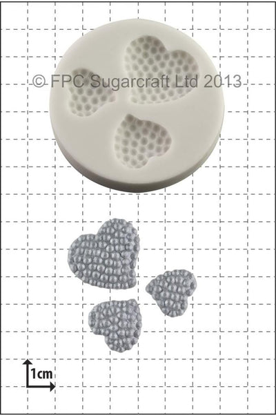 Diamante Hearts silicone mould (brooch or jewel like)