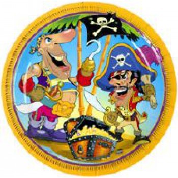 Pirate party plates pack of 8
