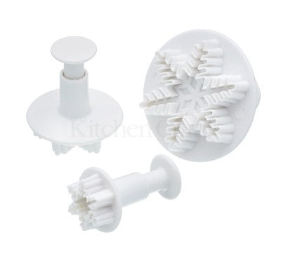 Set 3 Snowflake plunger ejector cutters