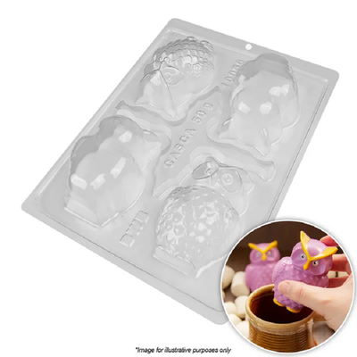 3d owl chocolate mould