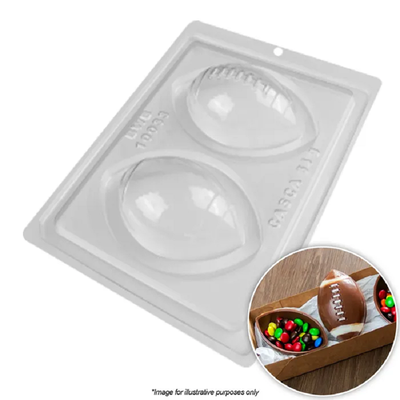 3d rugby foot ball chocolate mould