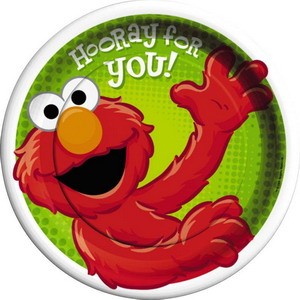 Hooray for Elmo party dinner plates (8) Sesame Street