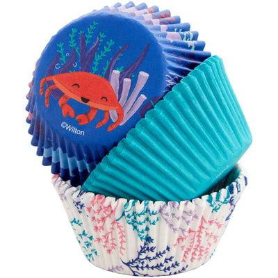 Ocean life coral and sea creatures standard cupcake papers 75 pack
