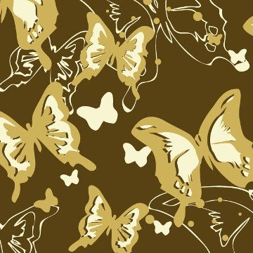 Chocolate transfer sheet Butterfly cream/gold