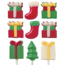Gift Box Presents and Christmas Stockings lollipop chocolate mould