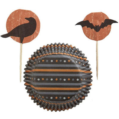 Haunted Manor Halloween Cupcake papers and picks Combo Pack