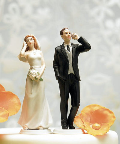 Groom Cell Phone fanatic Mix & Match cake topper