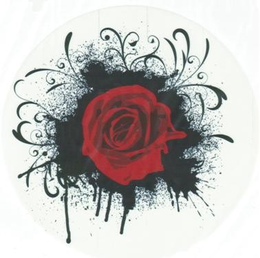 Edible icing image Goth rose RED