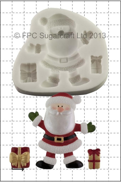 Santa with Gifts silicone mould