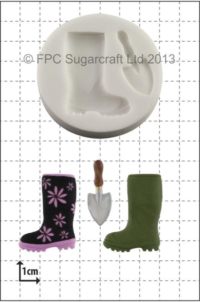 Gumboot and Garden Trowel silicone mould