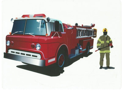 Edible icing image Fire Engine or Firetruck