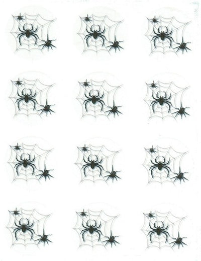 Design Sheet edible image Spiders and web