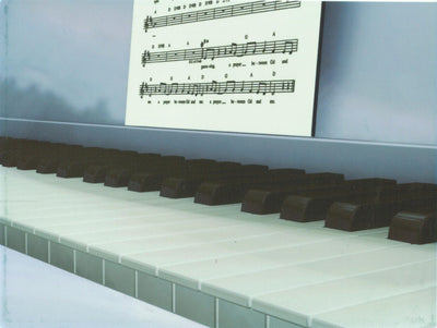 A4 Edible icing image Piano Keyboard