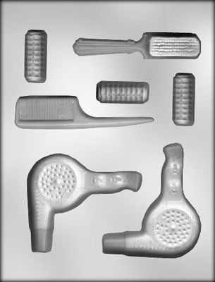 Hair stylist or hairdresser tools chocolate mould