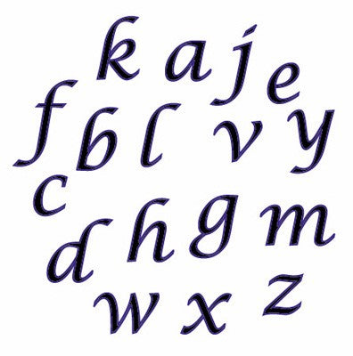 FMM Script lower case tappit alphabet cutter