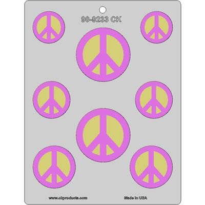Peace sign assortment chocolate mould