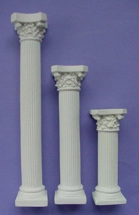 Corinthian plaster pillars 7 inch set of 4